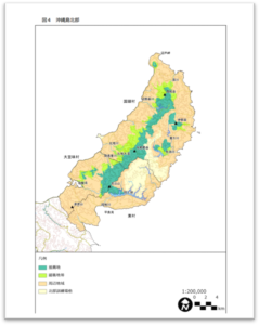 沖縄県北部のいびつで不自然な管理計画対象地地図